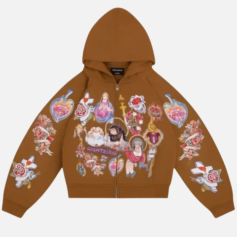 Righteous Risen Hoodie Brown